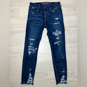 American Eagle Denim X High-Waisted Jegging Crop Size 6